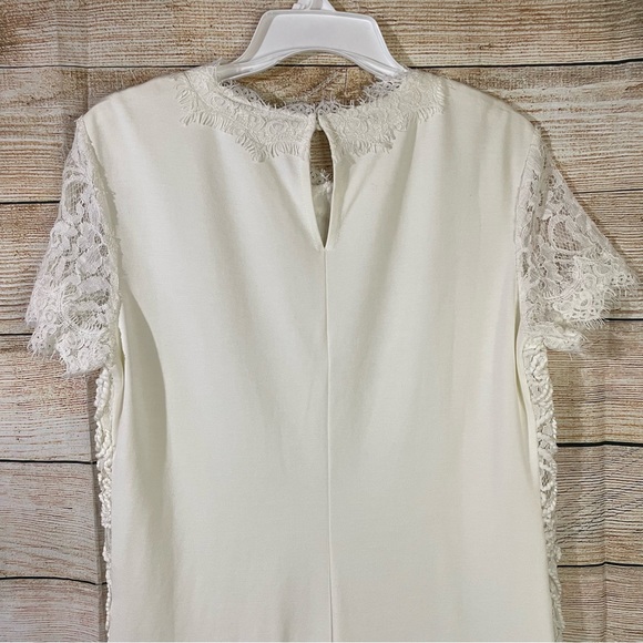 ZARA lace embroidered short white/ivory dress Size Small - Picture 8 of 8